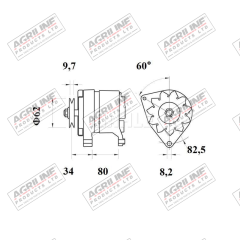 Alternator 14V, 34 Amps (Mahle) suitable for Leyland -  GEU216