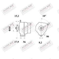 Alternator 14V, 95 Amps (Mahle) suitable for Renault -  7700036536