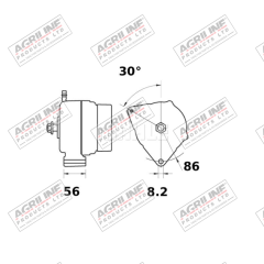 Alternator 14V, 95 Amps (Mahle) suitable for Case International -  142000090295