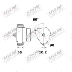 Alternator 14V, 95 Amps (Mahle) suitable for Deutz -  01183181  01183427  01182038
