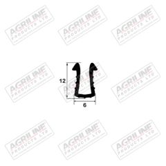 U&#039; Type Glazing Rubber (5m Roll) suitable for Ford &amp; Fordson -  