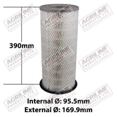 Fleetguard AF1641 Outer Air Filter suitable for Ford &amp; Fordson -  D9NN9601AA  E9NN9601AA  E4NN9601BA