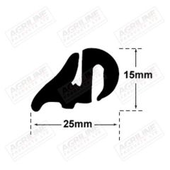 S&#039; Type Glazing Rubber (5m Roll)