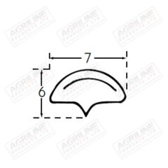 Infill Rubber (5m Roll) suitable for Ford &amp; Fordson -  