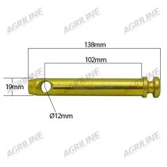 Top Link Pin (Cat. 1) suitable for Massey Ferguson -  195589M1