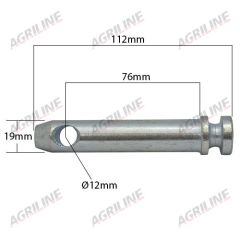 Top Link Pin (Cat. 1) suitable for Ford & Fordson - 957E560