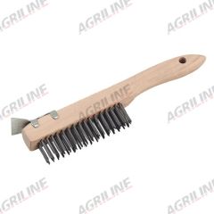 Wire Brush with Steel Fill &amp; Scraper 260mm