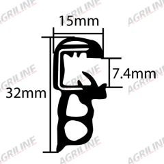 Window Rubber Kit. suitable for John Deere -  AR86110