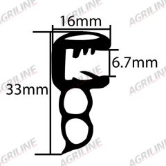 Lower Front & Side Window Rubber Kit suitable for John Deere -