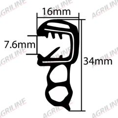 Cab Door &amp; Rear Window Rubber Kit suitable for John Deere -  