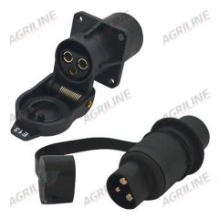 Auxiliary 3 Pin (Male) Plug &amp; (Female) Socket