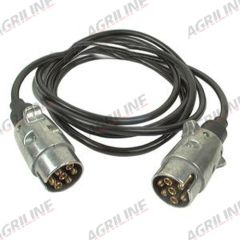 Trailer Board Extension Lead 7 Pin Male/ Male Metal Plug