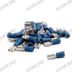 Part Insulated Spade Terminals Blue Female 6mm (25 Pack)