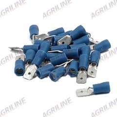 Part Insulated Spade Terminals Blue Male 6mm (25 Pack)
