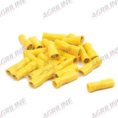 Fully Insulated Spade Terminals Yellow Female 6mm (25 Pack)