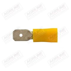 Part Insulated Spade Terminals Yellow Male 6mm (25 Pack)