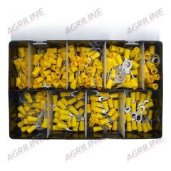 Yellow Ring &amp; Fork Terminal Assortment Box (240 Pcs)