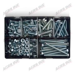 Metric M8 Bolt  Nut &amp; Washer Assortment Box (290 Pcs)