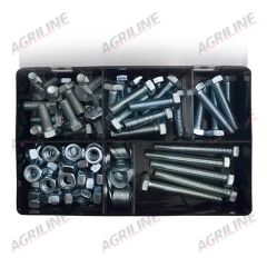 Metric M10 Bolt  Nut &amp; Washer Assortment Box (135 Pcs)