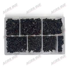Black Self Tapping Flanged Screw Assortment Box (700 Pcs)