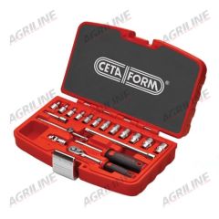 1/4&quot; Hexagon Socket Set Metric- 18 Piece