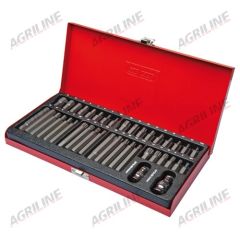 3/8&quot; / 1/2&quot; Sq. Drive TORX/Hex/XZN Socket Bit Set- 40 Piece
