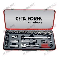 23 Piece 1/2&quot; Sq. Drive Hexagon Socket Set Metric